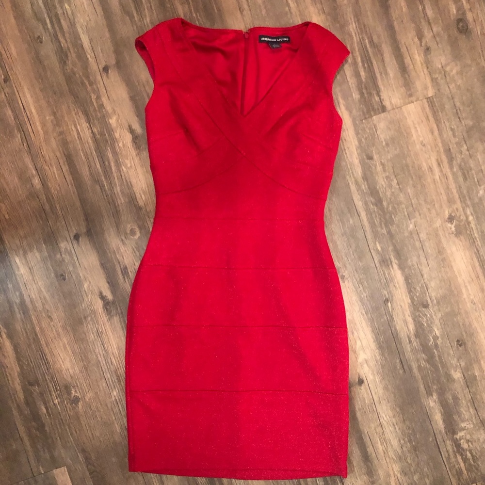 Red Shimmer Dress
